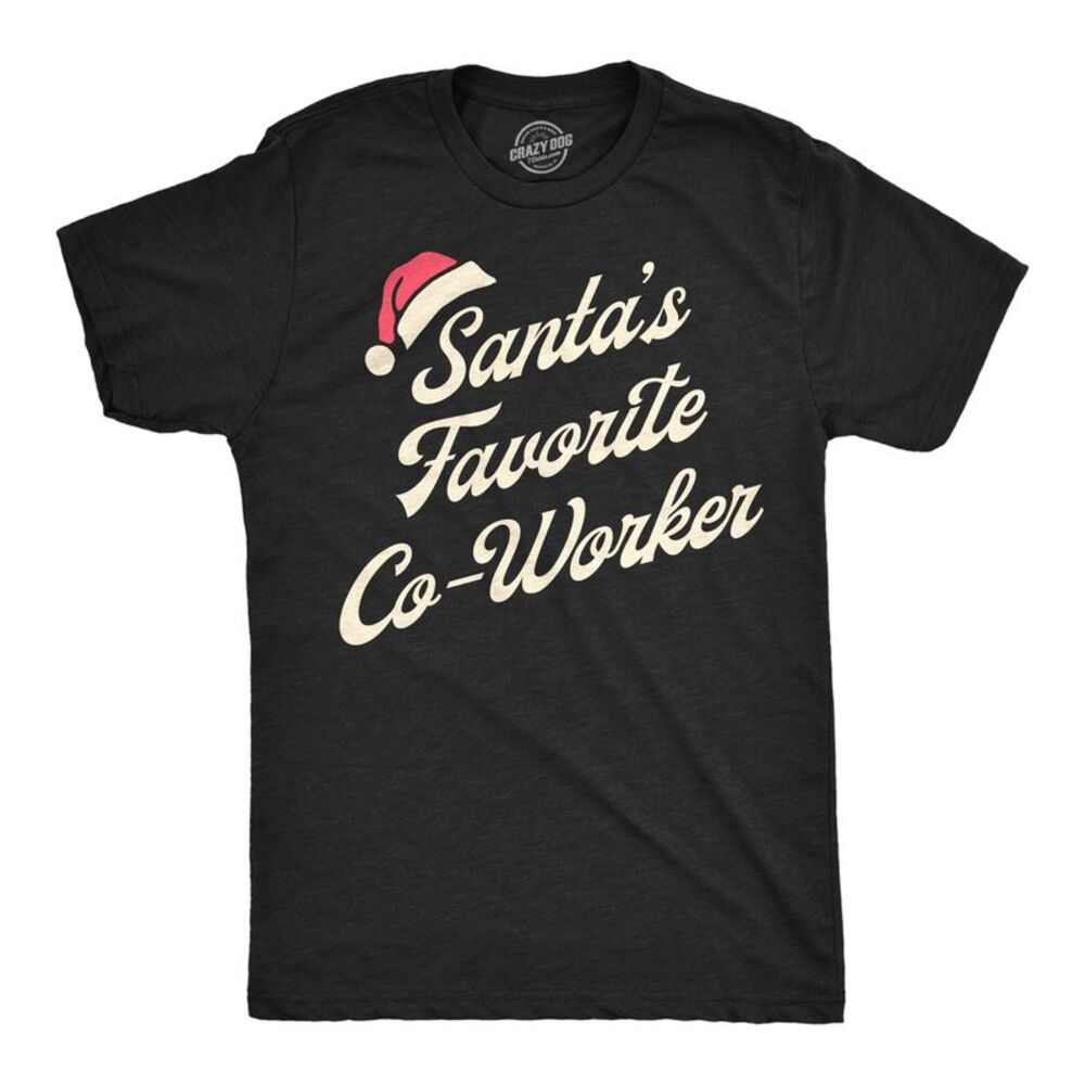 Mens Funny T Shirts Santas Favorite Coworker Christmas Tee For Men